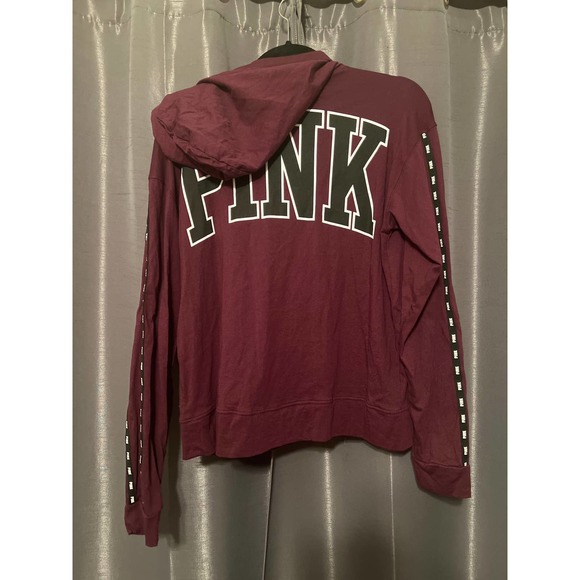 Pink Victoria’s secret Long Sleeve Hoodie Tshirt Size Small - Picture 3 of 3